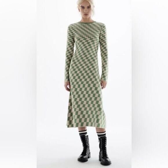 Zara Black Leather Military Lace Up Chunky Ankle Boots With Studs - Picture 3 of 14